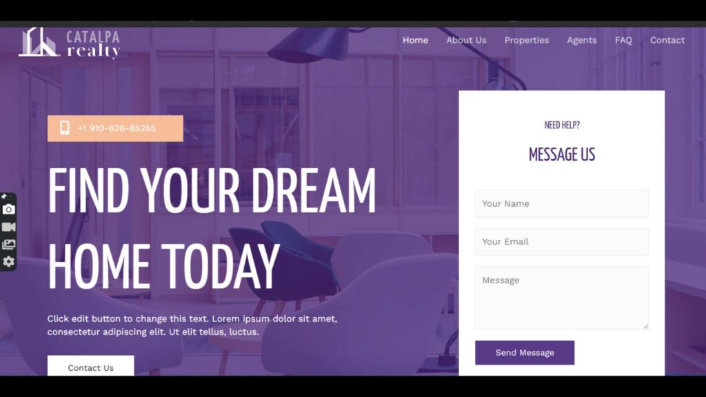 real estate landing page